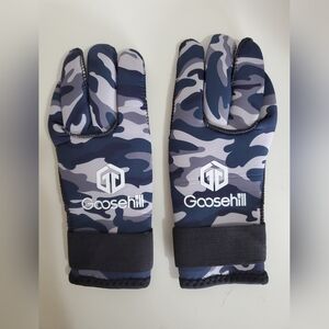 Goosehill Neoprene Diving Gloves, 3mm Wetsuit Gloves Camo SIZE S
